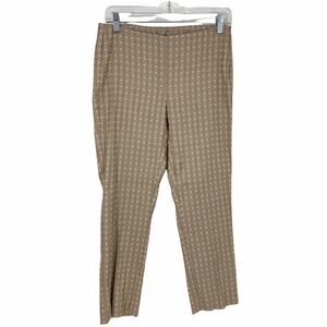 Philosophy Di Alberta Ferretti Sz 4 Printed Trouser Size Zip Flat Front Mid Rise